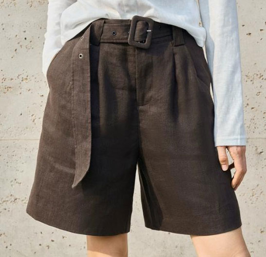 Linen Belted Bermuda Short